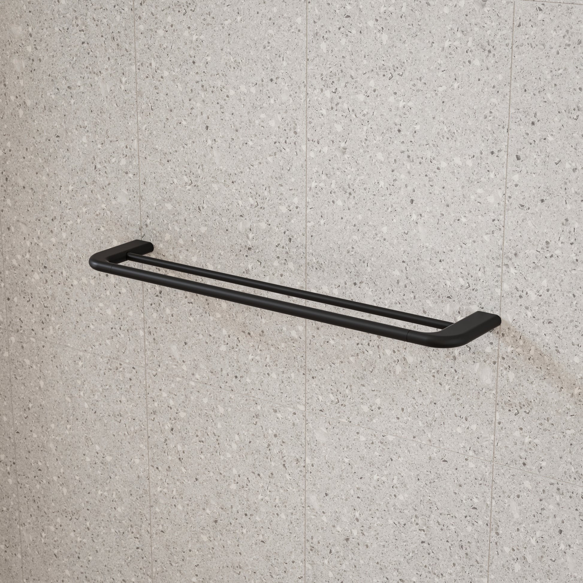 Caroma Contura II 620mm Double Towel Rail - Matte Black