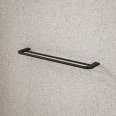 Caroma Contura II 620mm Double Towel Rail - Matte Black