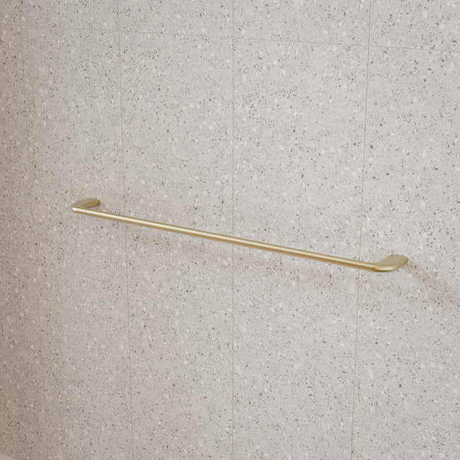 Caroma Contura II 820mm Single Towel Rail - Brushed Brass