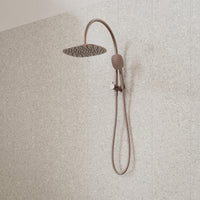 Caroma Contura II Compact Twin Shower - Brushed Bronze