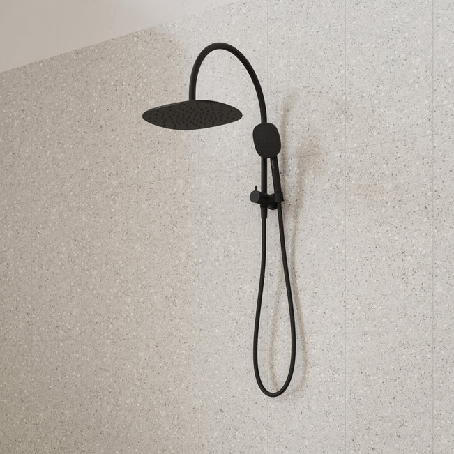 Caroma Contura II Compact Twin Shower - Black