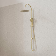 Caroma Contura II Rail Shower with Overhead - Brushed Brass