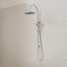 Caroma Contura II Rail Shower with Overhead - Brushed Nickel