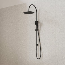 Caroma Contura II Rail Shower with Overhead - Black