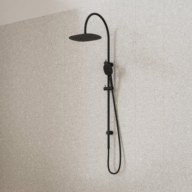 Caroma Contura II Rail Shower with Overhead - Black