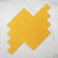 Coolum Butter Gloss Cushioned Edge Ceramic Tile 82x257mm online at The Blue Space