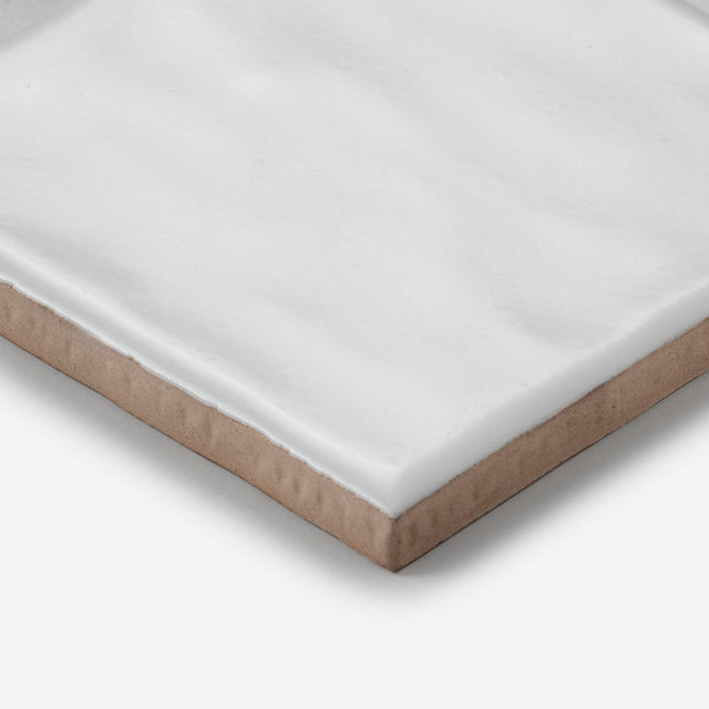 White Luca Hand Made Matte Tile 100 x 100 x 8mm — The Blue Space
