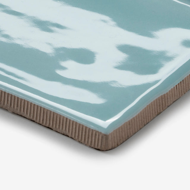 Teal Luca Hand Made Gloss Subway Tile 75 x 150 x 8mm