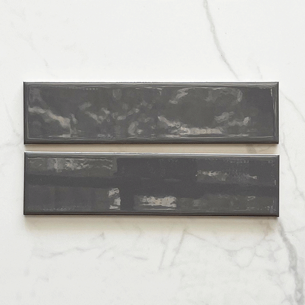 Dark Grey Bella Subway Tile Gloss 65 x 265 x 7mm Ceramic