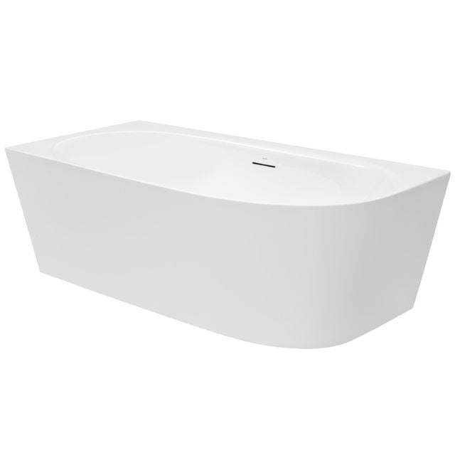 Decina Natalia Back to Corner Freestanding Bath with Overflow 1700 Left hand Corner side view - The Blue Space
