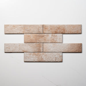 Eton Cream Porcelain Brick Look Tile 60mm x 250mm