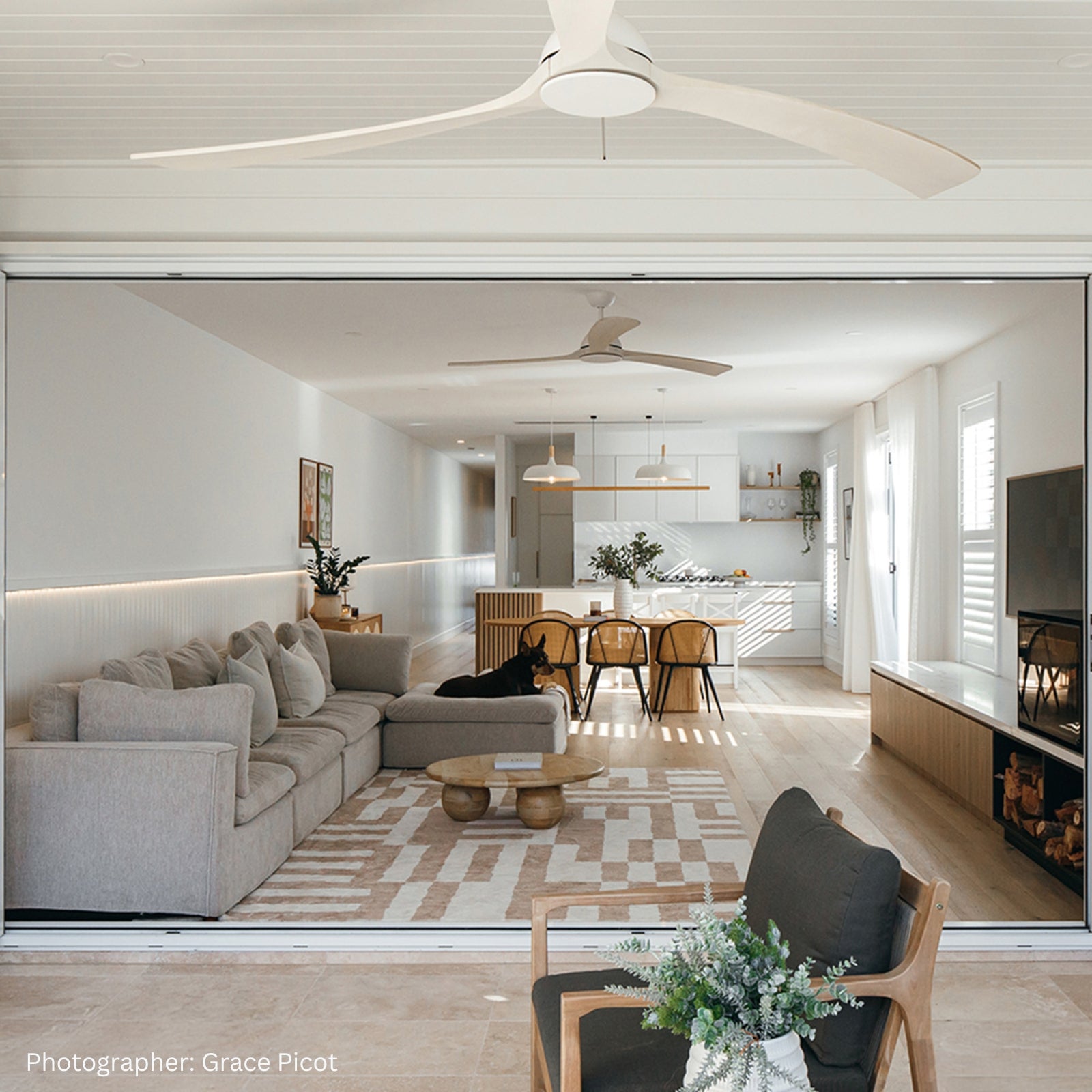 Fanco Sanctuary DC 2337mm Ceiling Fan White/Whitewash   W-CFFCSAWH-B6WH - The Blue Space