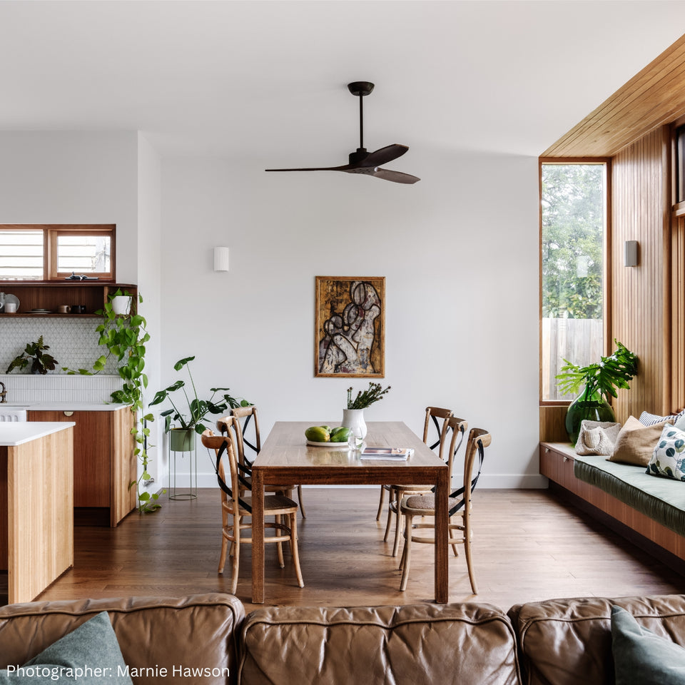 Fanco Wynd V3 54'' (137cm) DC Ceiling Fan - Oil Rubbed Bronze and Handcrafted Timber Blades Walnut