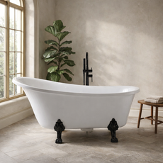 Fienza Claw Foot Bath - Matte Black Feet