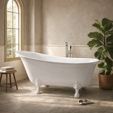 Fienza Claw Foot Bath - Semi-Gloss White Feet