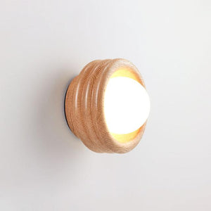 Fluxwood Silo Timber Mini Sconce Wall Light - American Oak