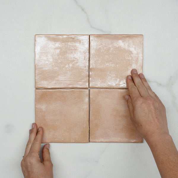 Terracotta Malee Gloss Hand Made Spanish Ceramic Tile 130 x 130 x 8mm