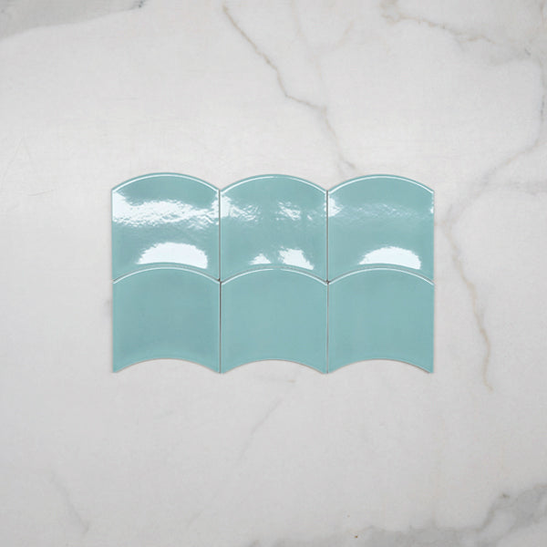 Mint Layne Waves Feature Tile 120 x 120 x 6mm Ceramic