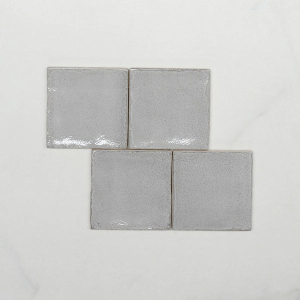 Nickel Grey Dianna Zellige Tile 100 x 100 x 9mm Spanish Ceramic