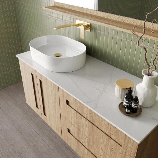 Marquis Gold 10 1200mm Wall Hung Vanity in Prime Oak - The Blue Space