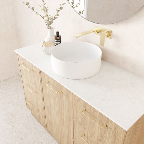 Marquis Hamilton Floor Standing Vanity - 1200mm Offset Bowl Basin Detail | The Blue Space
