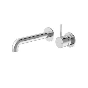Nero Mecca Wall Basin/Bath Mixer Separate Back Plate Handle Up 160mm Chrome