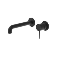 Nero Mecca Wall Basin Mixer Sep BP 185mm Spout Matte Black | The Blue Space
