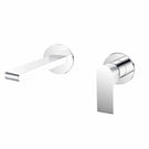Nero Bianca Wall Basin Mixer Separate Back Plate Chrome | The Blue Space