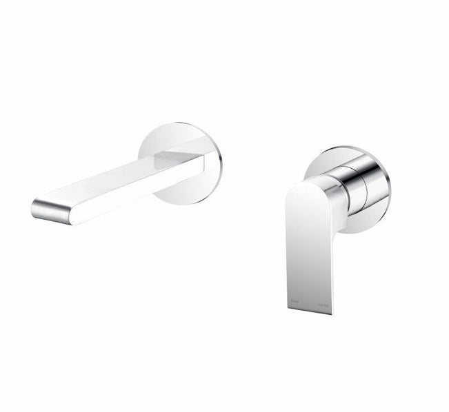 Nero Bianca Wall Basin Mixer Separate Back Plate Chrome | The Blue Space