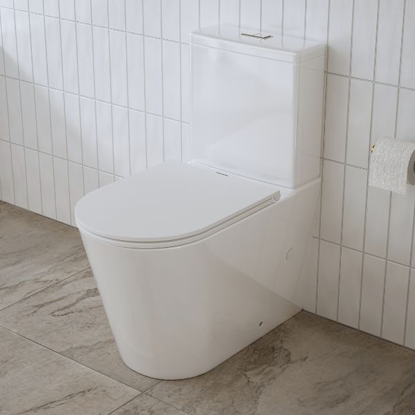 Indigo Cali II Raised Height Universal Rimless Toilet Suite - Image 1