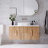 Ingrain Contoured Ash Wall Hung Vanity 1200 in Ash Timber Woodgrain