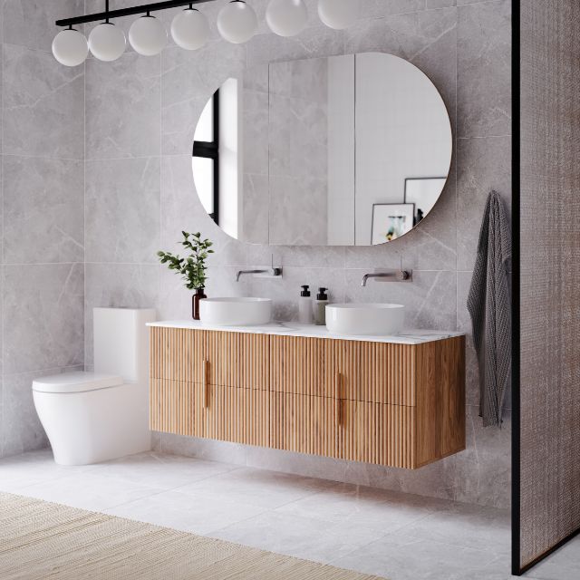 Ingrain Contoured Ash Wall Hung Vanity