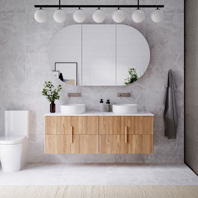 Ingrain Contoured Ash Wall Hung Vanity