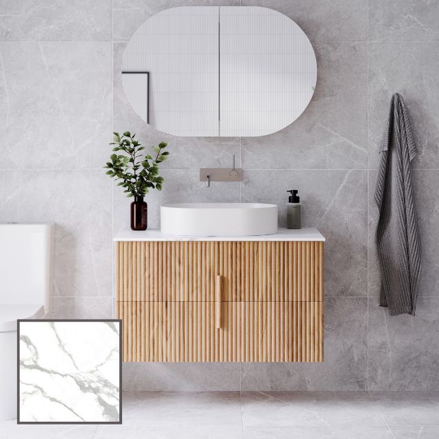 Ingrain Contoured Ash Wall Hung Vanity