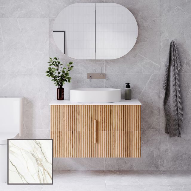 Ingrain Contoured Ash Wall Hung Vanity