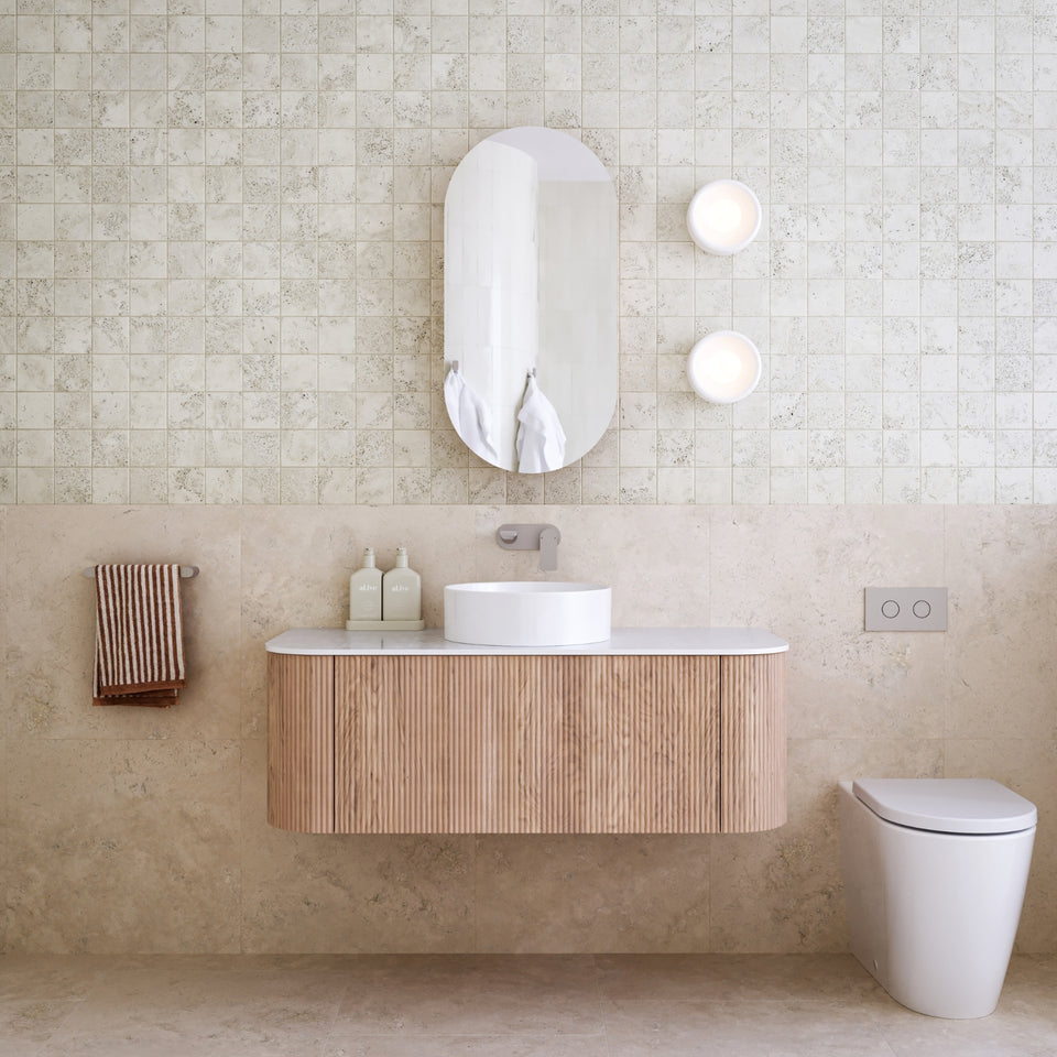 Ingrain Curved Fluted Wall Hung Vanity