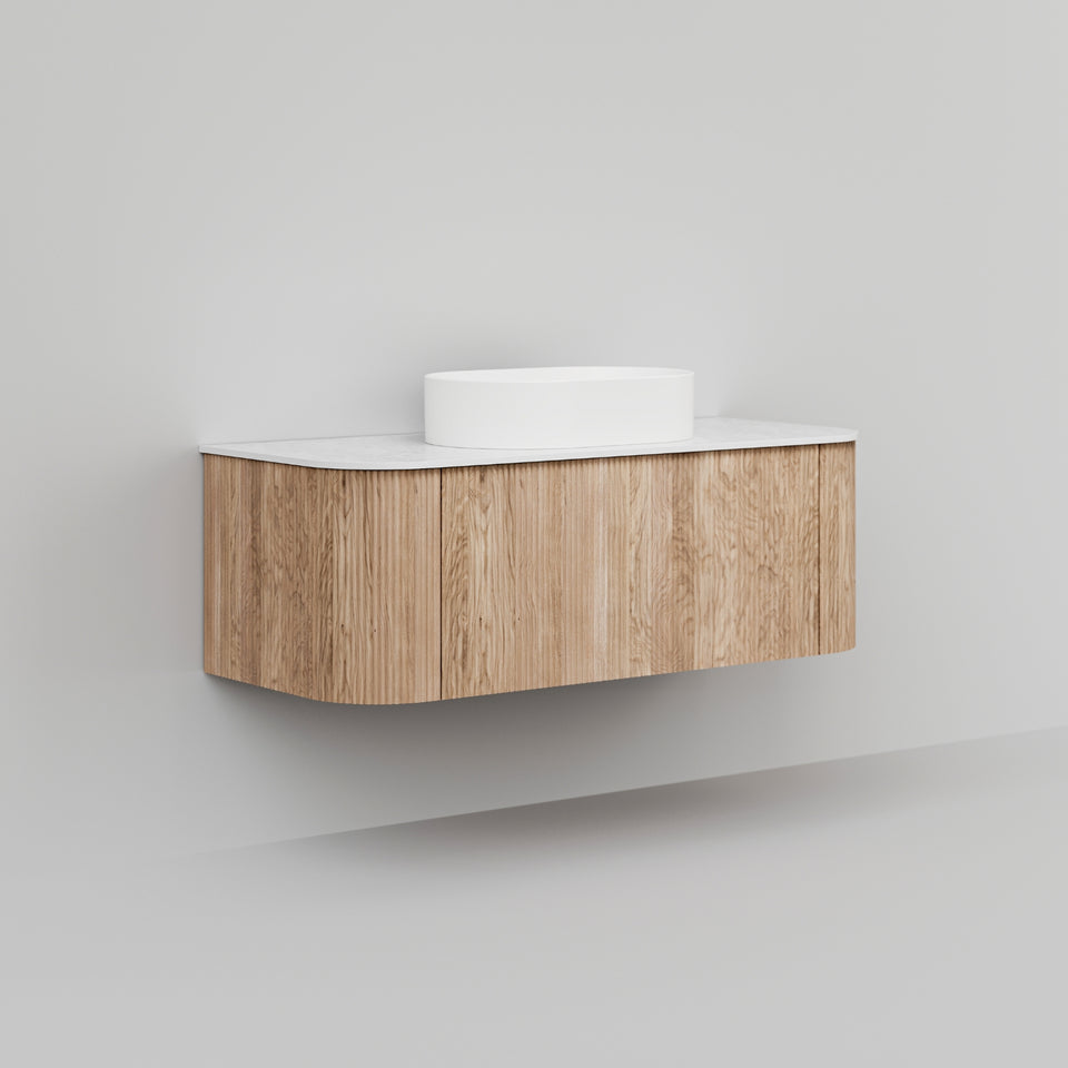 Ingrain Curved Fluted Wall Hung Vanity