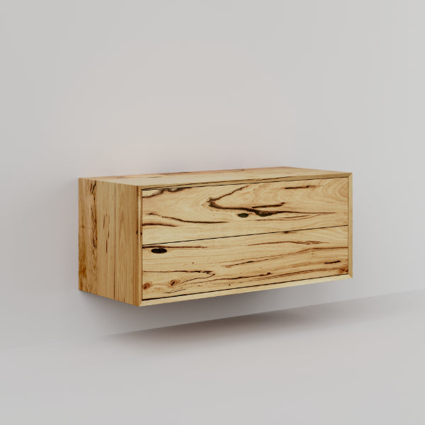 Ingrain Sustainable Australian Timber Vanity 1200mm in Messmate Timber. Hand crafted in NSW only at The Blue Space