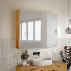 Ingrain Mirboo Sustainable Timber 2 door Bathroom Vanity & Shaving Cabinet with Mirror Fronts