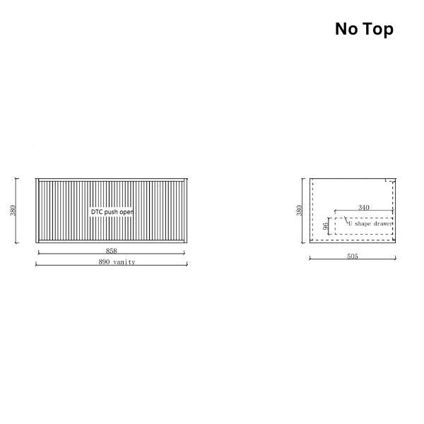 Ingrain Grooved Wall Hung Vanity