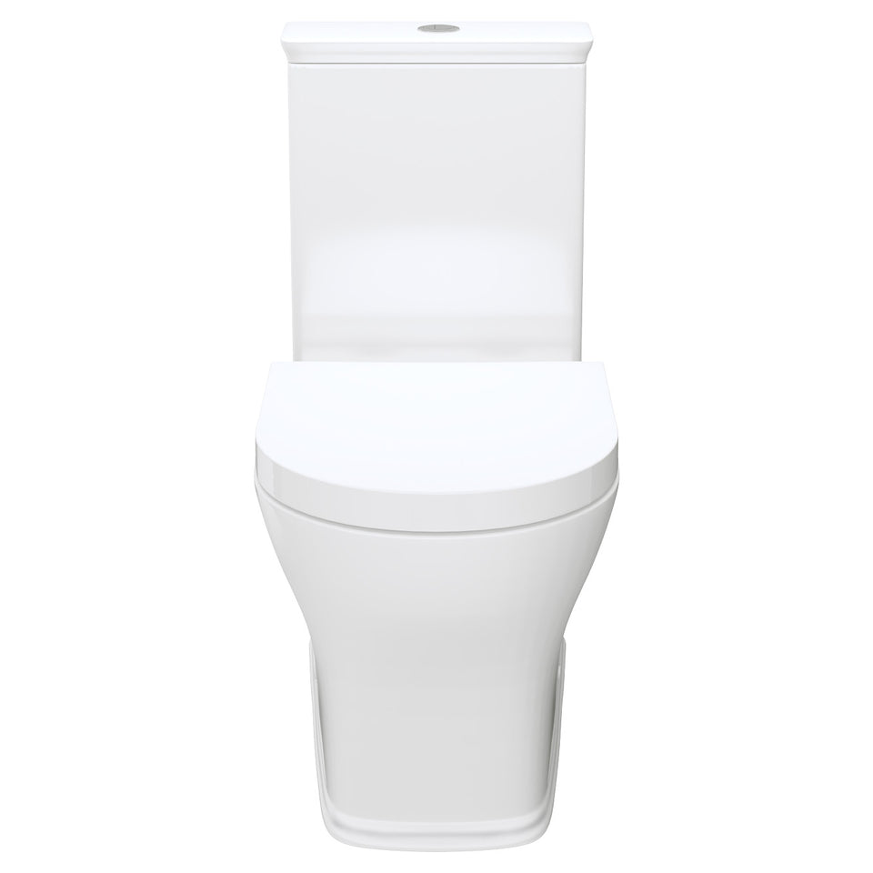 Fienza Lillian Tornado Flush Back-to-Wall Toilet Suite, Thick Seat, Gloss White