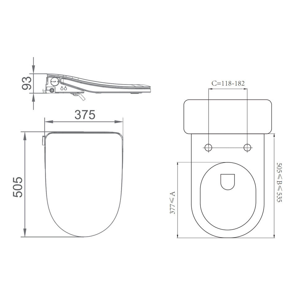 Lafeme Thea Bidet Toilet Seat Standard