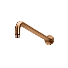 Meir Round Wall Shower Curved Arm 400mm Lustre Bronze