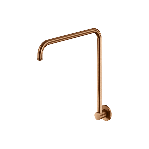 Meir Round High Rise Shower Arm Lustre Bronze