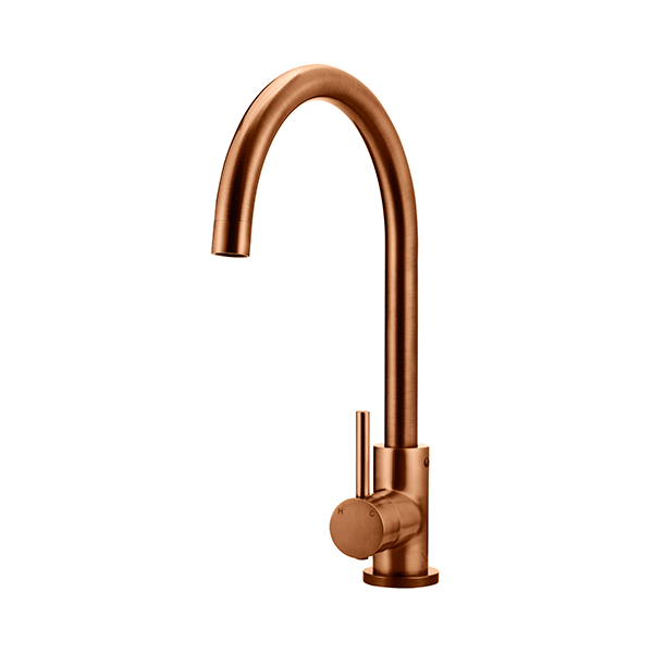 Meir Round Kitchen Sink Mixer - Lustre Bronze