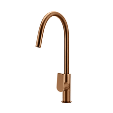 Meir Paddle Round Pull Out Kitchen Sink Mixer Tap Lustre Bronze