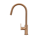 Meir Paddle Round Pull Out Kitchen Sink Mixer Tap Lustre Bronze