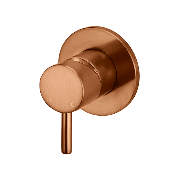 Meir Round Wall Mixer Short Pin Lever Lustre Bronze