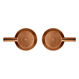 Meir Round Quarter Turn Wall Top Assemblies Lustre Bronze