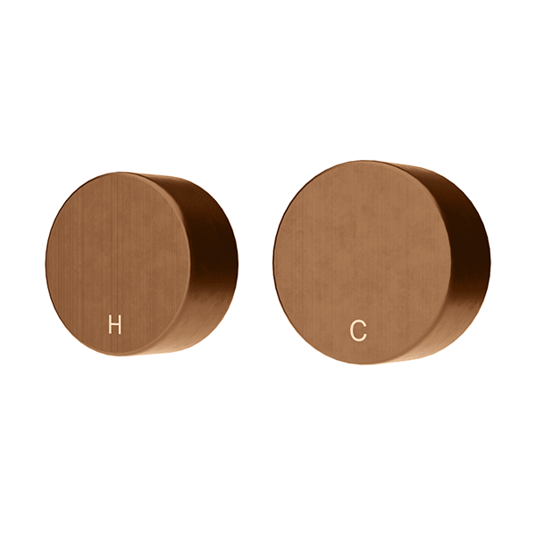 Meir Circular Wall Taps Lustre Bronze